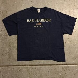 Vintage Bar Harbor Navy Blue T-Shirt